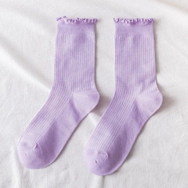 Chaussettes Choupi Frillies – Finition Ondulée & Charme Délicat