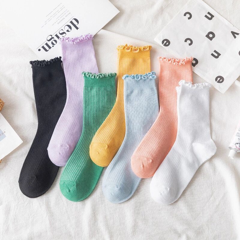 Chaussettes Choupi Frillies – Finition Ondulée & Charme Délicat
