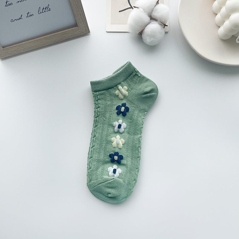 Chaussette Choupi Bloom – Fleurs Pastel Rétro