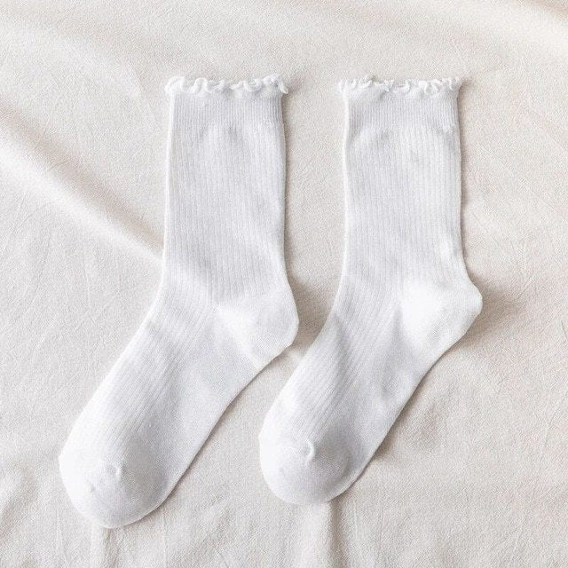 Chaussettes Choupi Frillies – Finition Ondulée & Charme Délicat