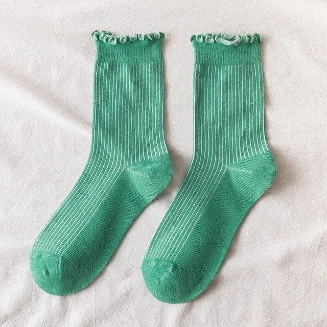 Chaussettes Choupi Frillies – Finition Ondulée & Charme Délicat