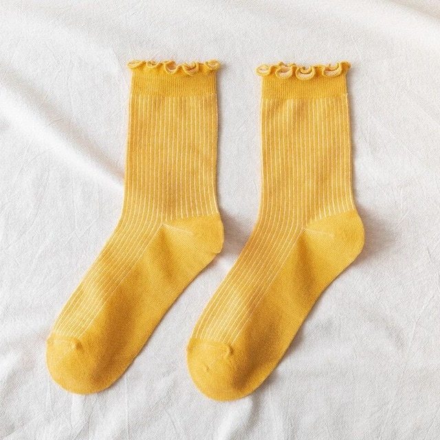 Chaussettes Choupi Frillies – Finition Ondulée & Charme Délicat