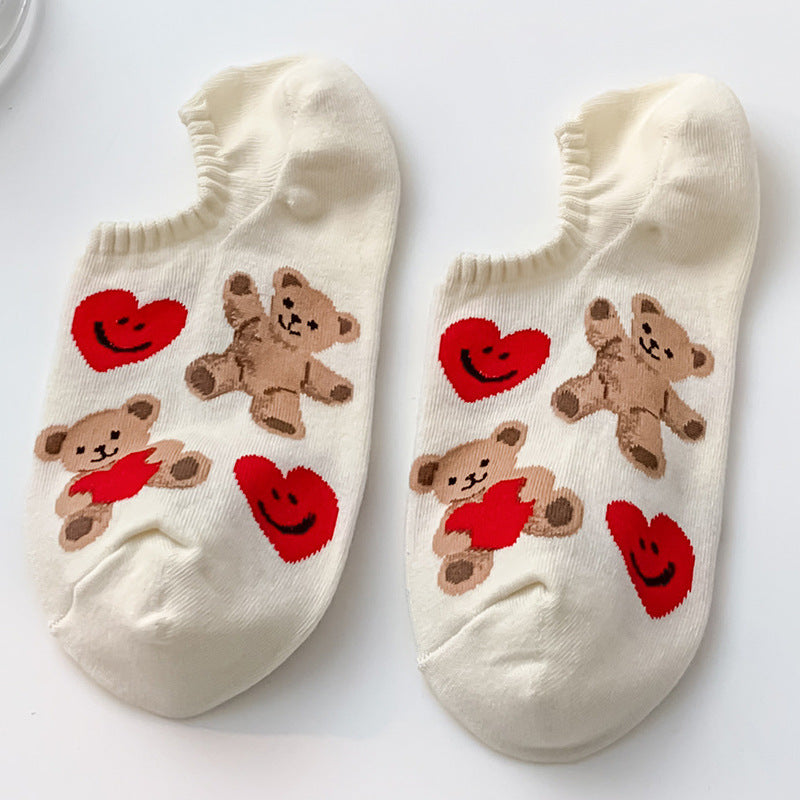 Chaussette Choupi LoveBear – Petits Cœurs & Oursons Doux