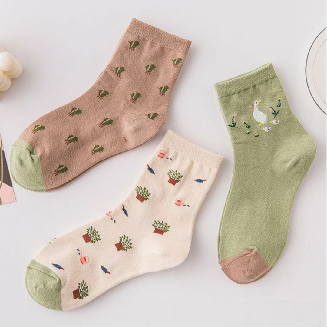 Lot de 3 chaussettes Choupi Tube – Mi-Hautes & Mignonnes