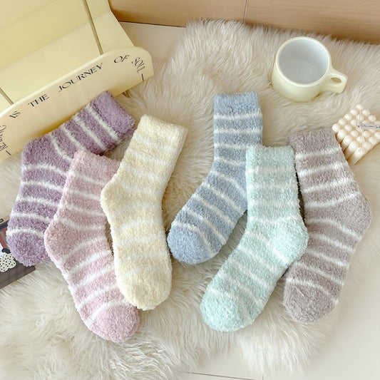 Chaussette Choupi Cocoon – Rayures Douces & Chaleur Hivernale