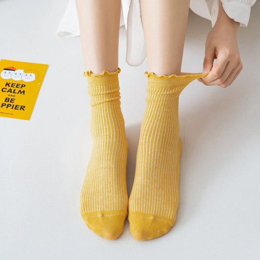 Chaussettes Choupi Frillies – Finition Ondulée & Charme Délicat