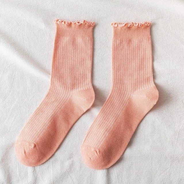 Chaussettes Choupi Frillies – Finition Ondulée & Charme Délicat