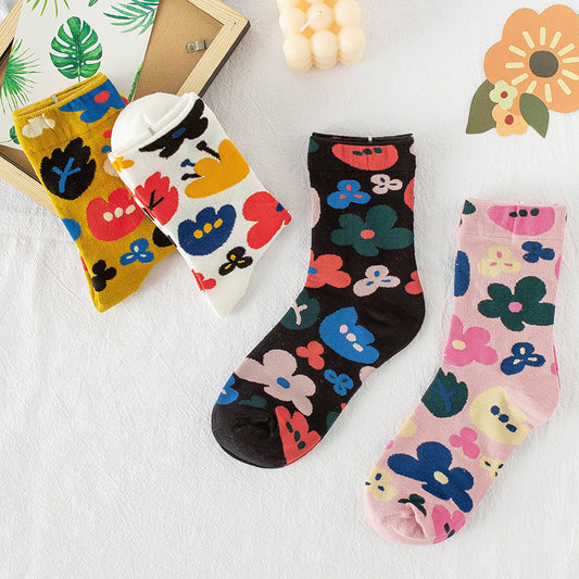 Chaussette Choupi Sakura – Fleurs d’Été en Coton Japonais