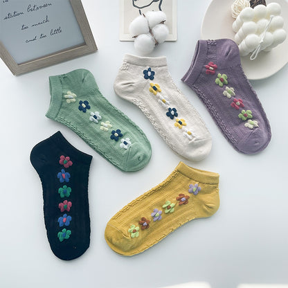 Chaussette Choupi Bloom – Fleurs Pastel Rétro