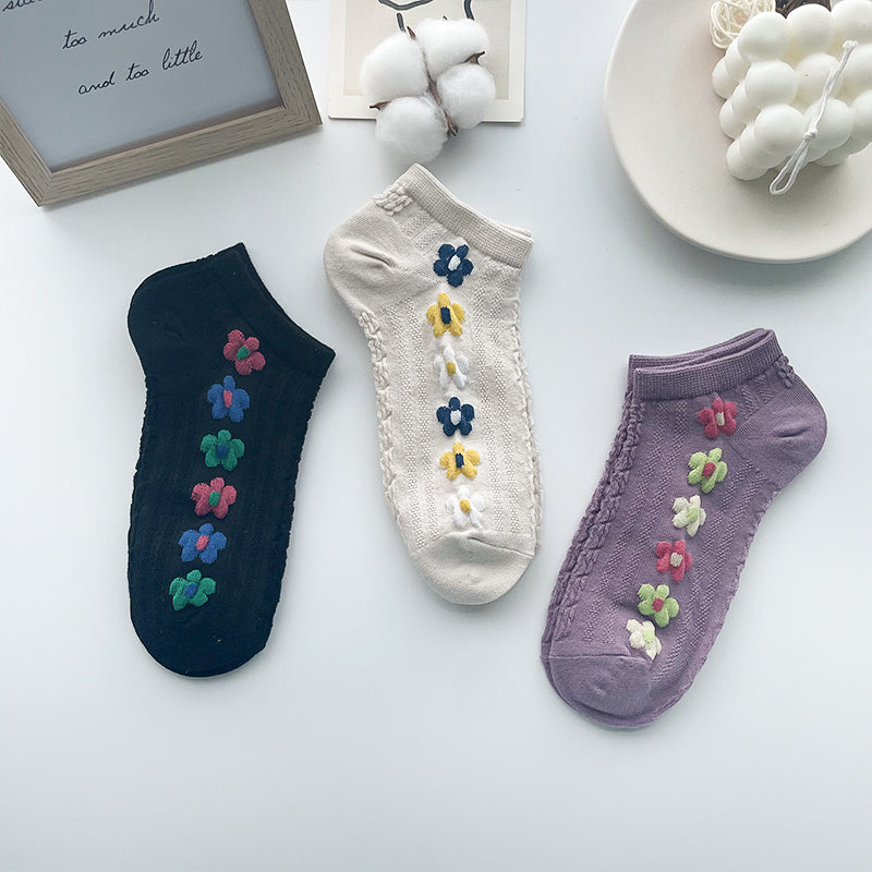 Chaussette Choupi Bloom – Fleurs Pastel Rétro