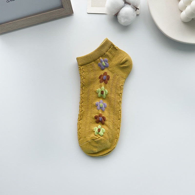 Chaussette Choupi Bloom – Fleurs Pastel Rétro