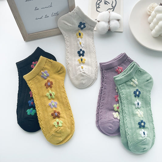 Chaussette Choupi Bloom – Fleurs Pastel Rétro