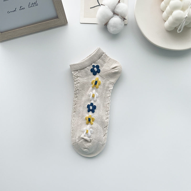 Chaussette Choupi Bloom – Fleurs Pastel Rétro