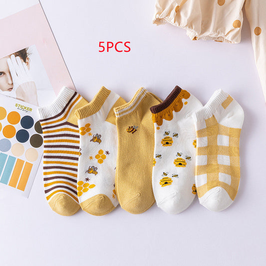 Lot de 5 Chaussettes Choupi BeeBoo – L’abeille la plus douce à tes pieds