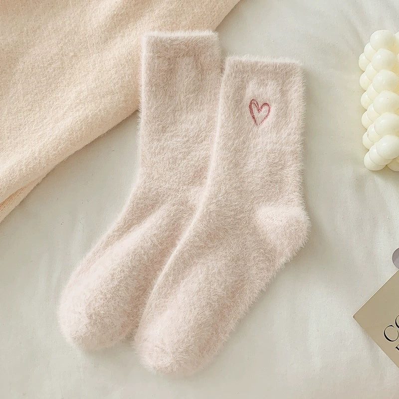 Chaussette Choupi Love – Peluche Douce & Broderie Cœur