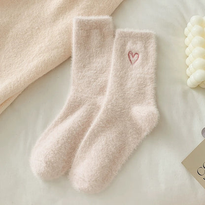 Chaussette Choupi Love – Peluche Douce & Broderie Cœur