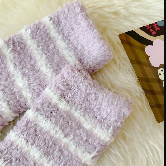 Chaussette Choupi Cocoon – Rayures Douces & Chaleur Hivernale