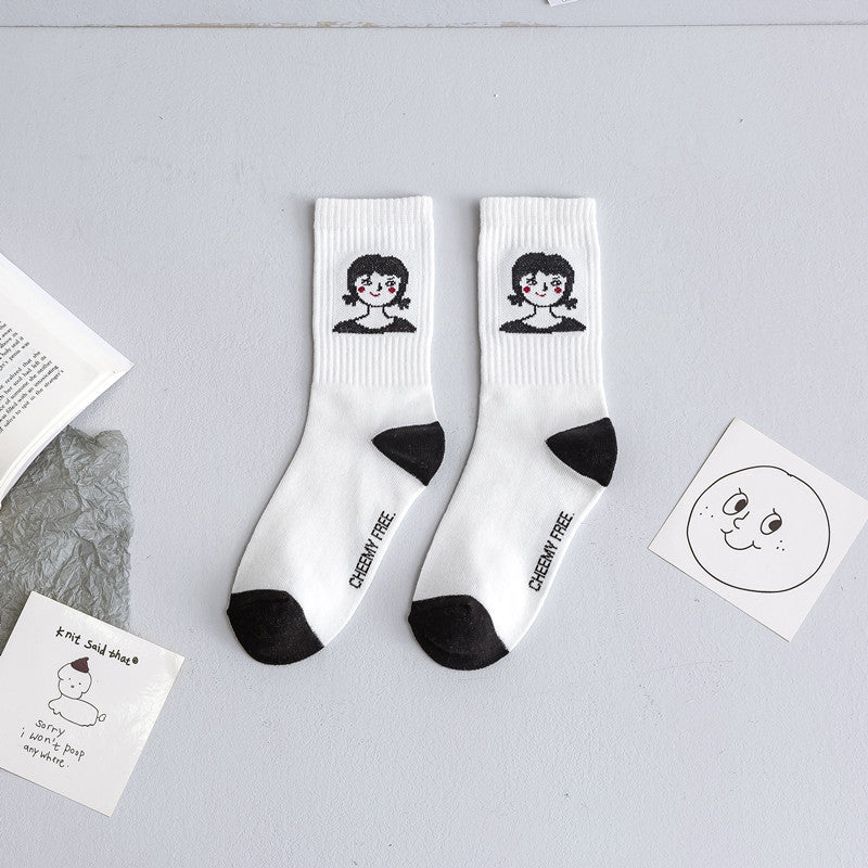Chaussette Choupi Sketch – Fun Noir & Blanc