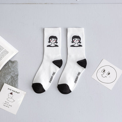 Chaussette Choupi Sketch – Fun Noir & Blanc