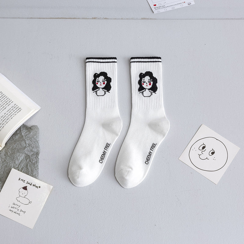 Chaussette Choupi Sketch – Fun Noir & Blanc