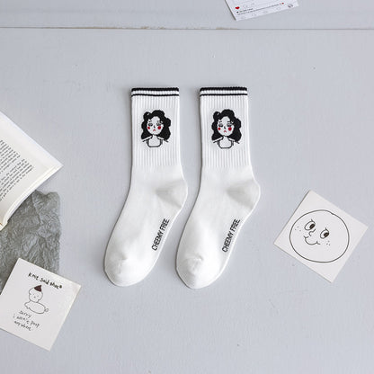 Chaussette Choupi Sketch – Fun Noir & Blanc