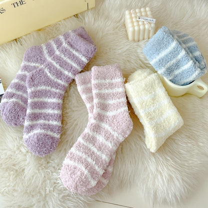 Chaussette Choupi Cocoon – Rayures Douces & Chaleur Hivernale