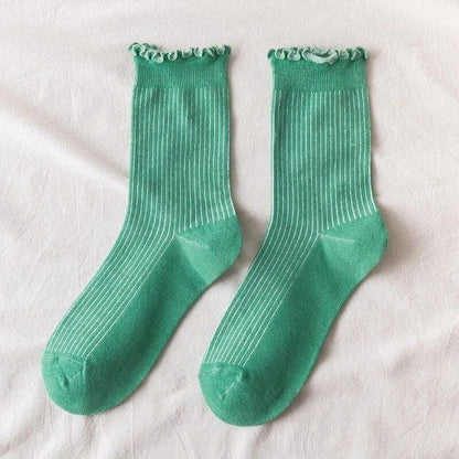 Chaussettes Choupi Frillies – Finition Ondulée & Charme Délicat