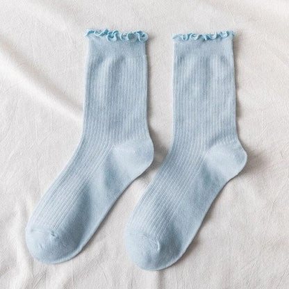 Chaussettes Choupi Frillies – Finition Ondulée & Charme Délicat