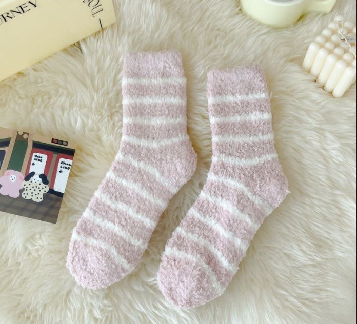 Chaussette Choupi Cocoon – Rayures Douces & Chaleur Hivernale
