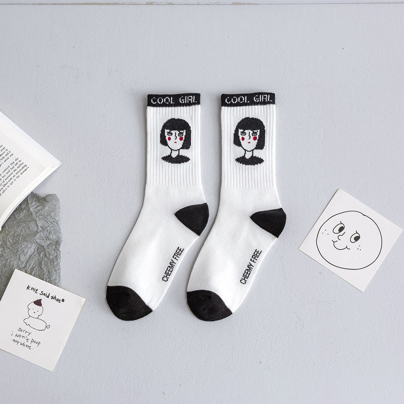 Chaussette Choupi Sketch – Fun Noir & Blanc