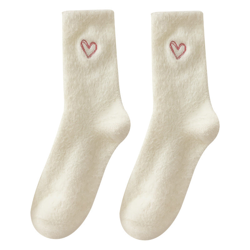 Chaussette Choupi Love – Peluche Douce & Broderie Cœur