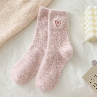 Chaussette Choupi Love – Peluche Douce & Broderie Cœur