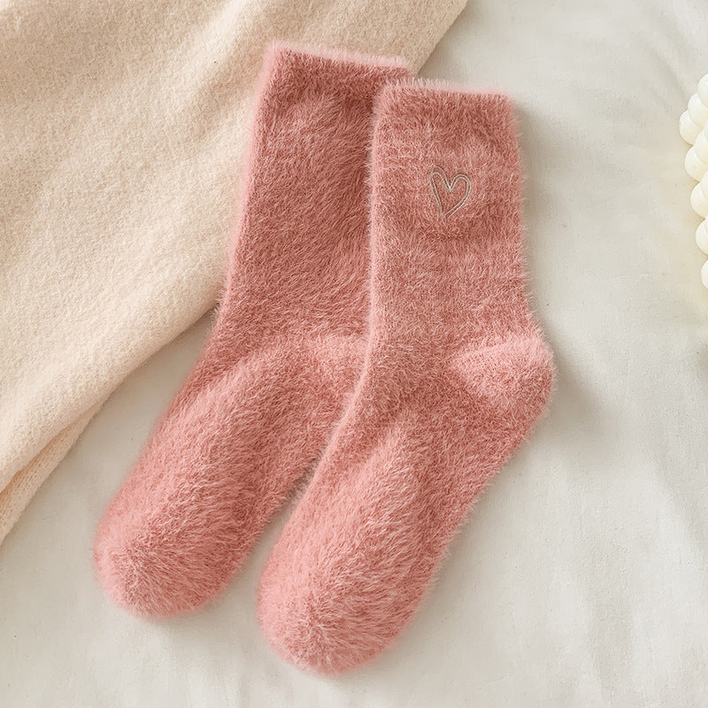 Chaussette Choupi Love – Peluche Douce & Broderie Cœur