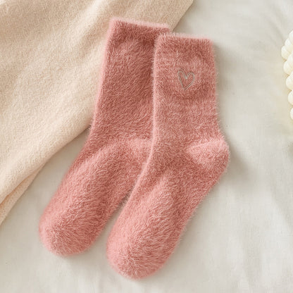 Chaussette Choupi Love – Peluche Douce & Broderie Cœur