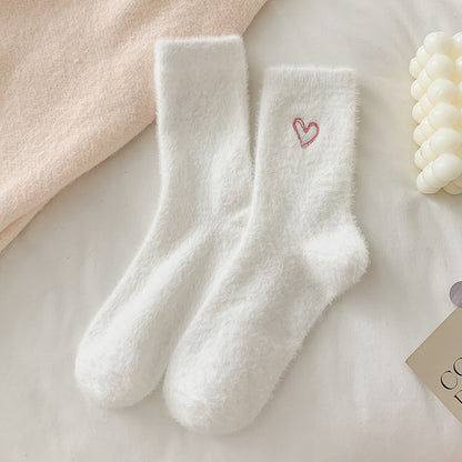 Chaussette Choupi Love – Peluche Douce & Broderie Cœur