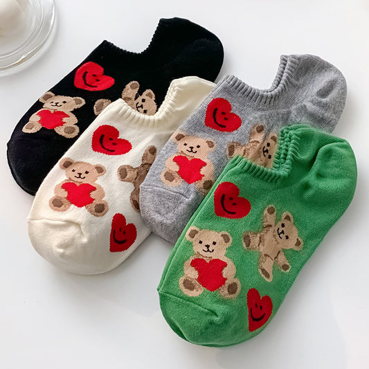 Chaussette Choupi LoveBear – Petits Cœurs & Oursons Doux