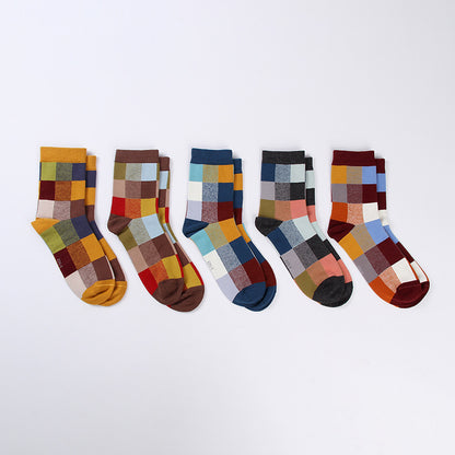 Lot de 5 chaussettes Choupi Carreaux – Élégance Décontractée