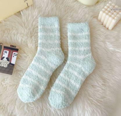 Chaussette Choupi Cocoon – Rayures Douces & Chaleur Hivernale