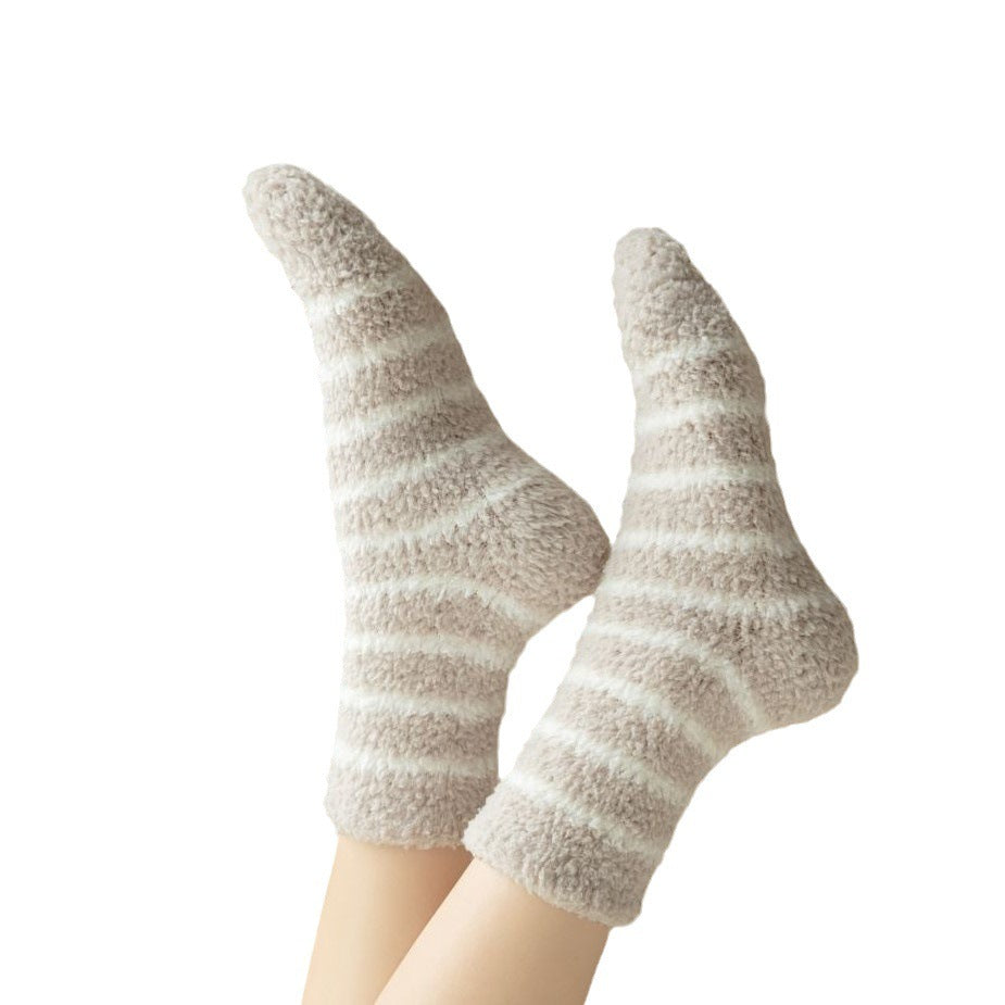Chaussette Choupi Cocoon – Rayures Douces & Chaleur Hivernale