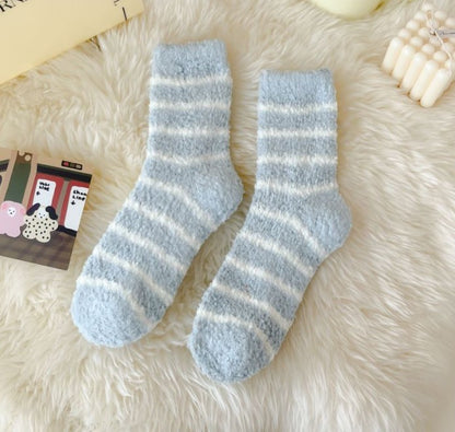 Chaussette Choupi Cocoon – Rayures Douces & Chaleur Hivernale