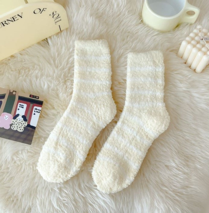 Chaussette Choupi Cocoon – Rayures Douces & Chaleur Hivernale