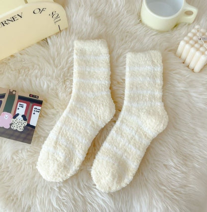 Chaussette Choupi Cocoon – Rayures Douces & Chaleur Hivernale