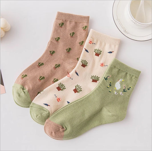 Lot de 3 chaussettes Choupi Tube – Mi-Hautes & Mignonnes